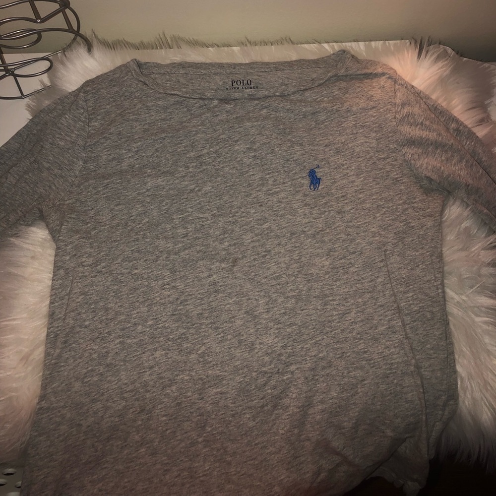 Women’s Grey &Blue Polo Shirt